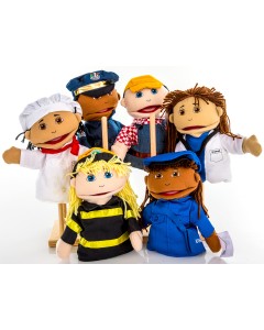 Set includes 6 puppets