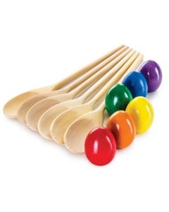Rainbow Egg and Spoon Set
