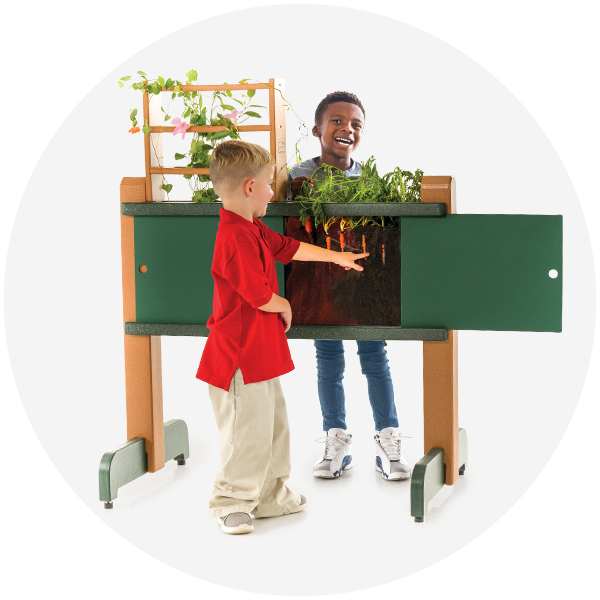 Log cabin playcenter with climbing wall and slide